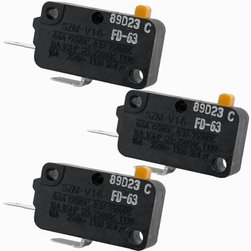 Image of Hipzeepo -V16-FD-63 Normally Open (NO) Micro Switch Microwave Switch 16A 250V 2-Pin Normally Open (NO) Micro Switch