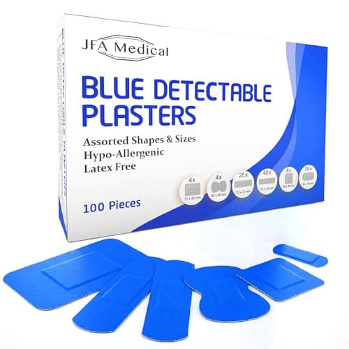 Image of JFA Medical Blue Plasters 100 Plasters per Pack (Assorted (6 Sizes))