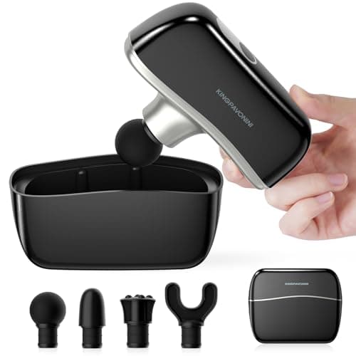 Image of KingPavonini Mini Massage Gun with All-in-One Storage Case, Pocket-Sized Small Massage Gun Deep Tissue, 0.5 lbs Portable Percussion Massager for Travel, Gym, Gift for Women Men