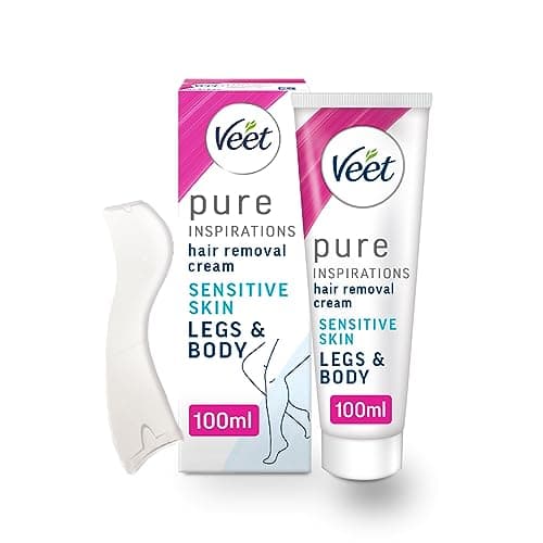 Image of Veet Pure Inspirations Hair Removal Cream for Sensitive Skin, for Legs and Body, 100ml