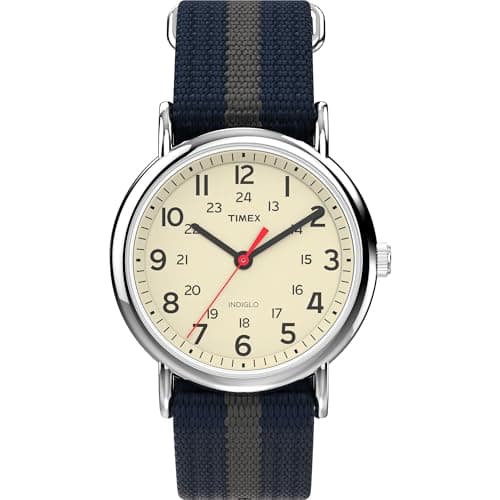 Image of Timex Unisex Weekender 38 mm Watch, Watch, Blue/Grey, One Size
