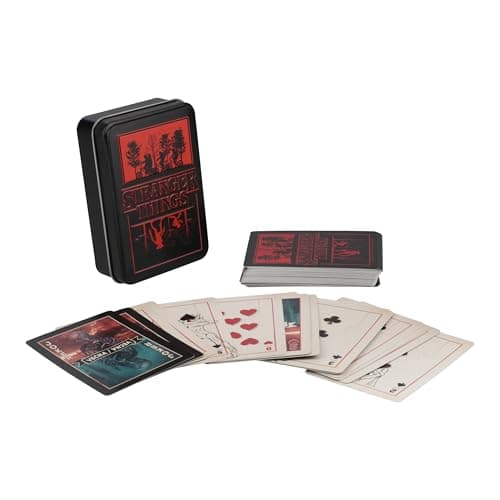 Image of Stranger Things Playing Cards Gift Set - Collectible Tin Box - Official Stranger Things Merchandise | Paladone