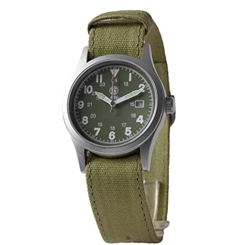Image of Smith & Wesson Men's SWW-1464-OD Military Silver-Tone Watch with Interchangeable Canvas Bands