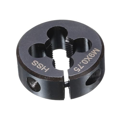 Image of sourcing map Round Threading Die M9 x 0.75 Metric Thread 25mm OD Adjustable Right Hand High-Speed Steel (HSS) Round Die Screw Thread Cutting Die for Thread Repair