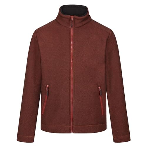 Image of Regatta Mens Garrian II Full Zip Fleece Jacket in Sherpa Backed Microfleece with 2 Zip Up Pockets - Perfect for Outdoors, Walking, Hiking & Camping