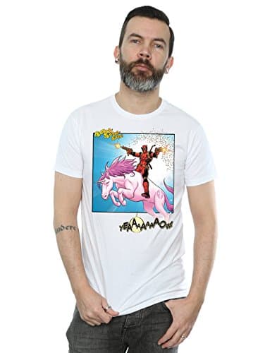 Image of Marvel Men's Deadpool Hey You T-Shirt White Medium