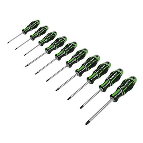 Image of Sealey 10pc GripMAX® TRX-Star* Screwdriver Set - Hi-Vis Green - AK4324HV
