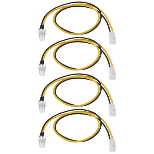 Image of Be In Your Mind 4pcs 3Pin Male to 2Pin Female PC Fan Power Cable for PC Motherboard