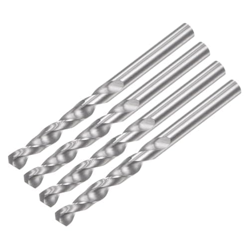 Image of sourcing map Solid Carbide Drill Bits, 3mm C2/K20 Tungsten Carbide Jobber Drill Bits Straight Shank Drilling Tool for Stainless Steel Aluminum Iron Metal Plastic 4pcs