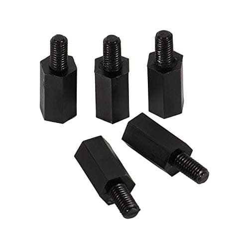 Image of M3 Male-Female Spacer Pack of 100 Black Nylon Hex Spacers Assorted Kit PCB Motherboard Standoff Pillar 10mm+6mm
