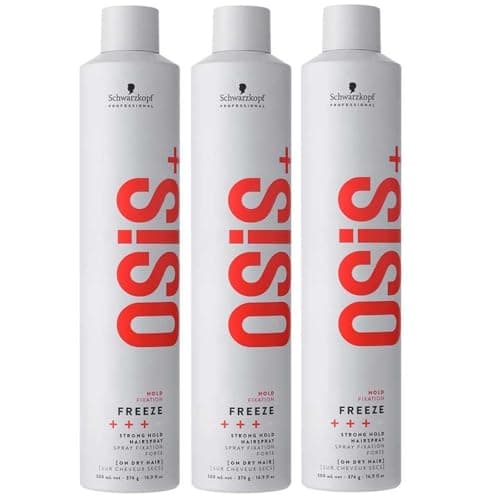 Image of Schwarzkopf OSiS+ Freeze 3 x 500ml Osis Finish Strong Hold Hairspray