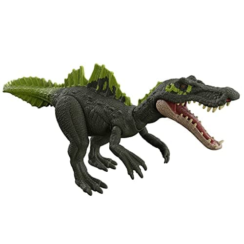 Image of Jurassic World Dominion Roar Strikers Ichthyovenator Dinosaur Action Figure, Roaring Sound, Chomp Attack, Physical and Digital Play, 4 Years and Up