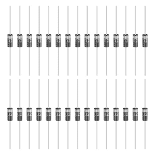 Image of sourcing map 30 Pcs 1N4002 Rectifier Diode, 1A 100V DO-41 Electronic Silicon Diodes for Charger Industrial Power Adapter Supply Inverter Switching Power Supply