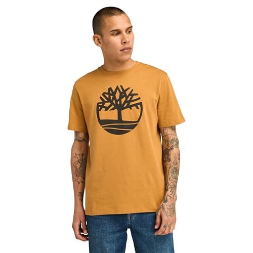 Image of Timberland Men's Kbec River Tree Tee Undershirt, Wheat Boot, M