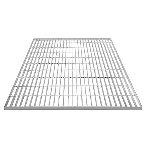 Image of Galvanised Grating Floor Forge Walkway Mesh Floor Panel Grid Drainage Gutter Vent Heavy Duty Weatherproof Steel Zinc Coated 1000mm x 1000mm x 30mm 4mm Metal Thickness 1000kg Load Capacity