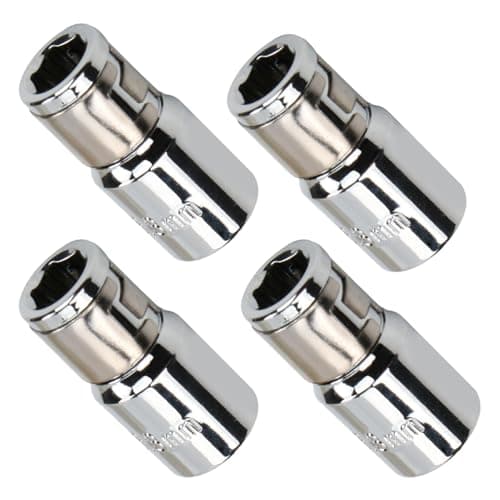 Image of FENGCHUANG 4 Pcs 1/4" Square Hole to 1/4" Hex Converter 25mm Length Metal Drive Socket Bits Adapter Screwdriver Accessories
