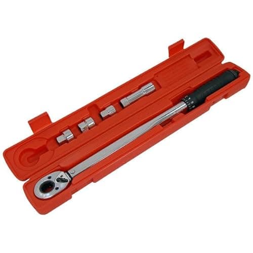 Image of Neilsen CT3949 5pc Go Thru Torque Wrench Set - Torque 10 to 21Nm | 17,19, 21mm Standard Sockets | 19mm Deep Socket | Supplied in Blow Mould Case
