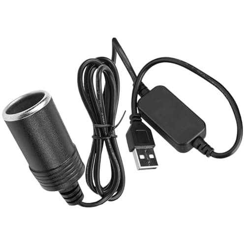 Image of 5V USB to Male to 12V Cigarette Lighter Socket Adapter, 12V 18W Power Cable, 1.2m, for Car Camera GPS Dog Electronic Driving Recorder