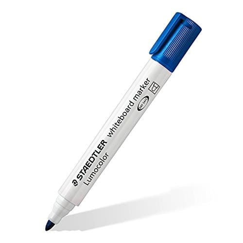 Image of Staedtler Lumocolor 351 whiteboard marker pen bullet tip BLUE ink colour x 1 single