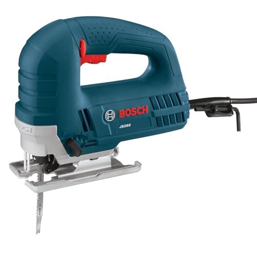 Image of BOSCH JS260 Top-Handle Jig Saw - 6.0 Amp Motor, Variable Speed Control, Low-Vibration Plunging Design, Toolless Blade Change System - Ideal for Accurate and Smooth Cutting