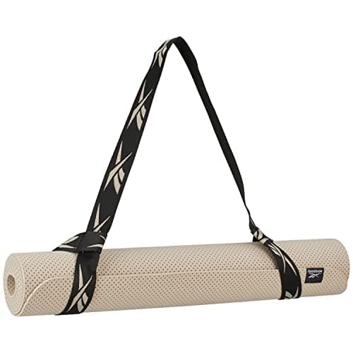 Image of Reebok Tech Style Yoga Mat Gym Training Grab And Go Sport Foam Cushioning Beige H11319 (One Size, Modern Beige)