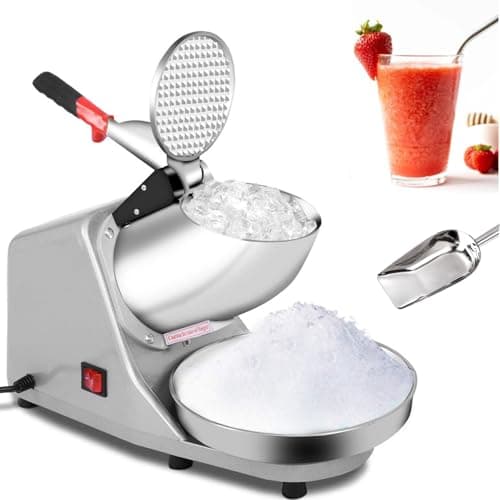 Image of Ice Crusher 2200RPM 65KG/H, Shaved Ice Machine for Snow Cones, Cocktails, Smoothies, Rust-Proof Stainless Steel & Aluminum, Safety Lock Cover, Easy Clean for Home Bar