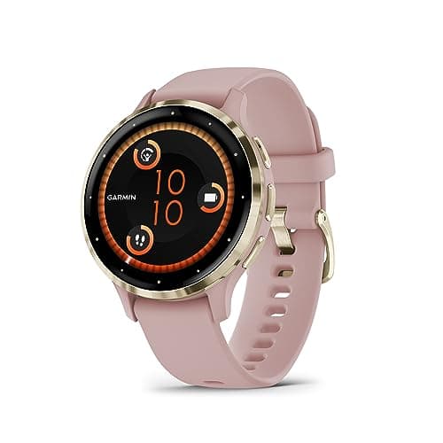 Image of Garmin Venu 3S, 41mm GPS smartwatch, AMOLED touchscreen, all-day advanced health & fitness features, voice functionality, music storage, wellness smartwatch with up to 10 days battery life, Dust Rose