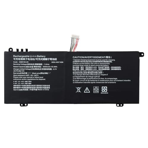 Image of MXJFYY 7.6V 6000mAh 4588105-2S 4588106-2S Laptop Battery Compatible with Dynabook Satellite Pro C50-E C50-G C50-H C50-J C40-G C40-H C40-J CS40L CS50L & MEDION Akoya Ekoya 4588106940 40072215 4588106