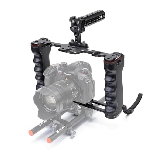 Image of zeadio Camera Video Rig Cage, Filmmaking Movie Making Kit with Top Handle, Compatible with All Camera Action camera DSLR Camcorder