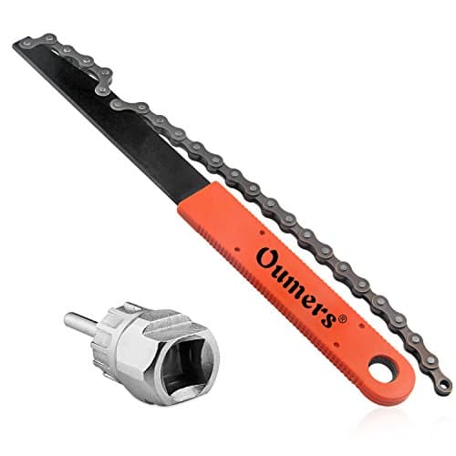 Image of Oumers Upgrade Bike Chain Wheel Tool, Sprocket Remover/Chain Whip with Cassette/Rotor Lockring Removal Tool Pack