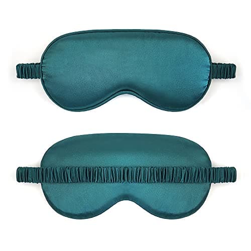 Image of Sleep Mask for Adults - Satin Eye Mask for Night Sleep, Travel & Nap - Super Soft, Blackout, Anti-Allergy Eye Cover for Women & Men (Dark Green)