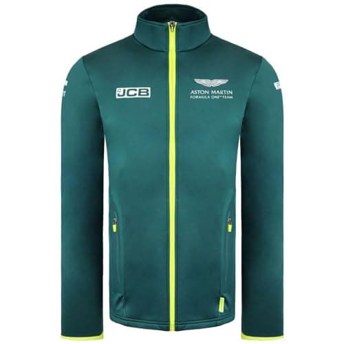 Image of Aston Martin F1 Official Team Sleeve Zip Up Green Men Softshell Jacket AM21JKT04