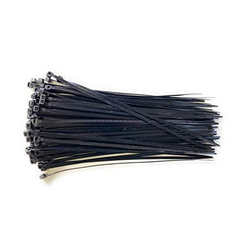 Image of Cable Ties - 350mm x 4.8mm - 13.8" Premium Long Tie Wraps - Nylon Zip Ties (100, Black)