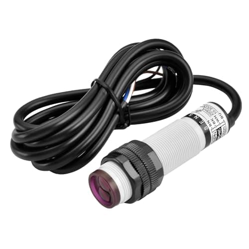 Image of Heschen M18 Column Infrared Photoelectric Proximity Switch, Diffuse Reflection Type, E3F-DS30C3, Detection Distance 10-30CM, 10-30VDC 200mA, NPN NO+NC, 4 Wire
