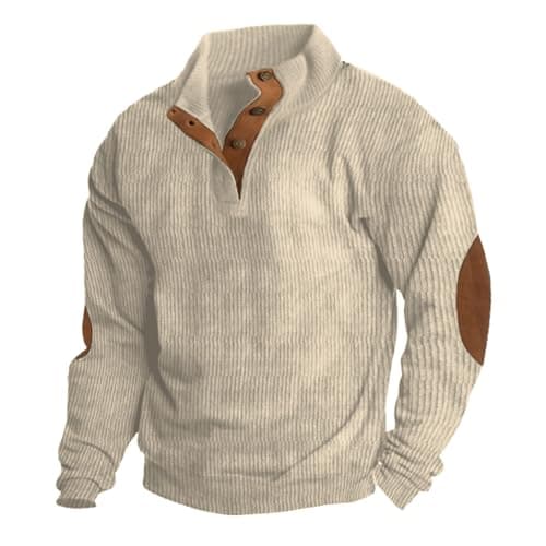 Image of Hippie Clothes Men's Sherpa Pullover Long Sleeve Regular Fit Men's Fall Sweater Winter Coat & Jacket Clearance Fur Lined Hoodie Black Jumper Duffle Coat