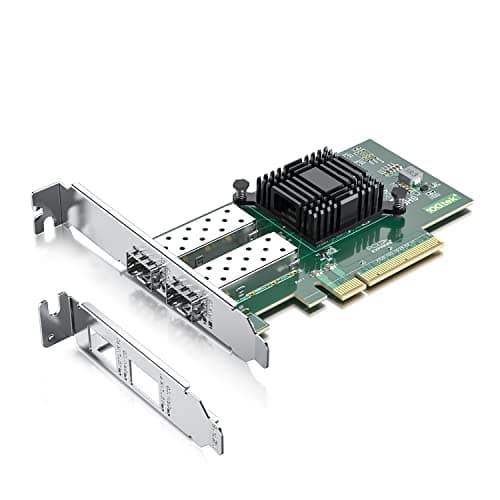 Image of 10Gtek® 10Gb PCI-E NIC Network Card for Intel X520-DA2, Intel 82599ES Controller, Dual SFP+ Port, PCI Express Ethernet LAN Adapter, Windows Server/Linux/VMware