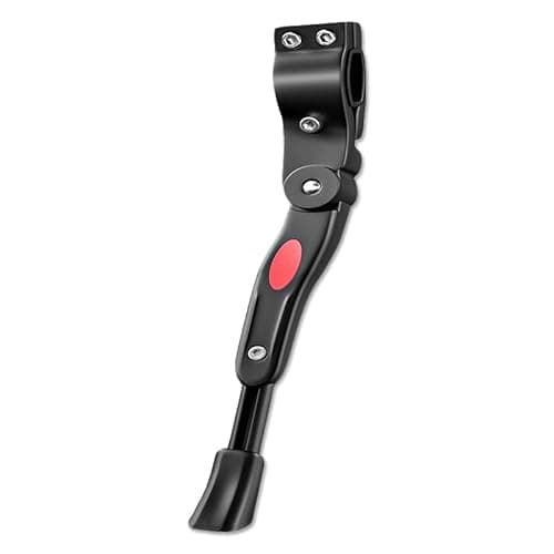 Image of HBANMK Adjustable Bike Kickstand for Cannondale Synapse 2 2023, Durable Aluminum Alloy with Anti-Slip Foot Pad, Easy Install for Mountain, Road, Folding & Electric Bikes,A Black