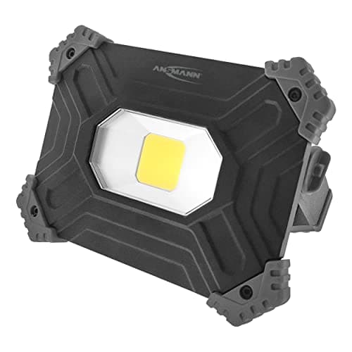 Image of ANSMANN Rechargeable Work Spotlight with 30W COB LED, 6600 mAh for Professional Use in Workshop, Craft, Construction Site, Inspection, etc. Extremely Robust and Bright Pack of 1