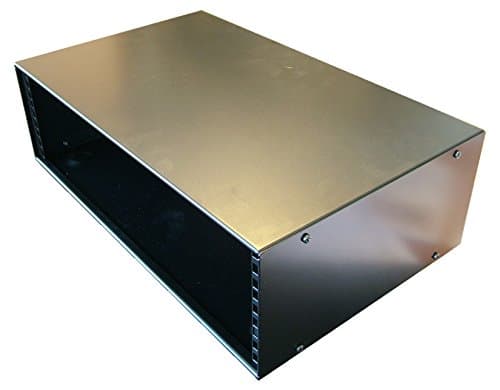 Image of AllMetalParts 3u Rack Cabinet 300mm deep 19 inch wide with flat top stackable bottom feet