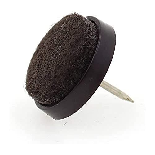 Image of 16x Round Nail in Furniture Feet Glides with Felt Pad 25mm (1") by Lifeswonderful®