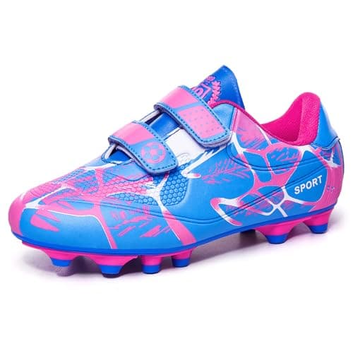 Image of Football Shoes Girls Football Boots Boys Kids Pink 3UK Sport Shoes Astro Turf Trainers Athletics Sneakers Training Shoes