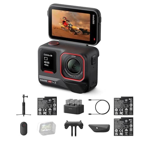 Image of Insta360 Ace Pro 2 Creator Bundle (new version) -Dual Batteries 8K Waterproof Action Camera Co-Engineered with Leica, 1/1.3" Sensor, Dual AI Chip, Leading Low Light, Superior Audio, Flip Screen