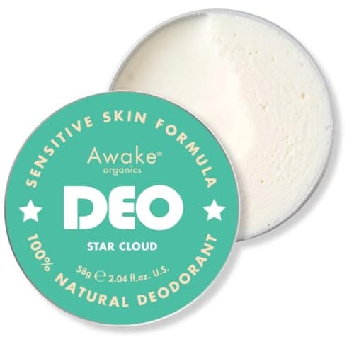 Image of Awake Organics DEO - Natural Plastic Free Deodorant Balm - Star Cloud - Gentle & Unscented for Sensitive Skin - Aluminium Free - Bicarb Free - Vegan - Made in England - 58g