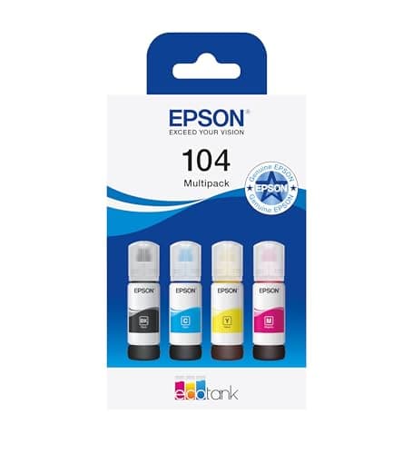 Image of Epson EcoTank 104 Genuine Multipack Ink Bottles