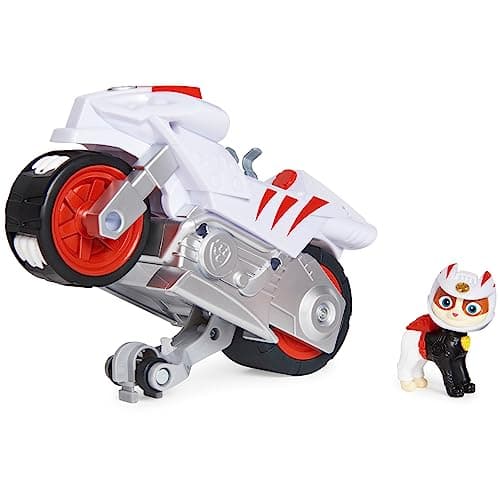 Image of PAW PATROL Moto Pups Wildcat Figure with Pull-Out Motor with Wheelie Function - Toy Car