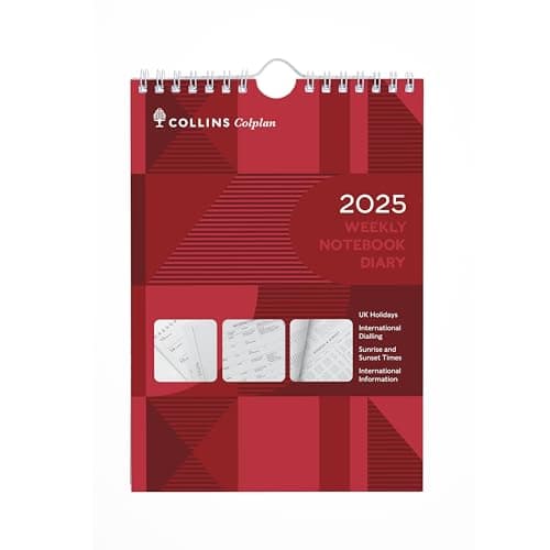 Image of Collins Colplan 2025 - A5 Weekly Spiral Planner Diary Calendar (60-25) - Week to View Wiro-Bound Wall Calendar