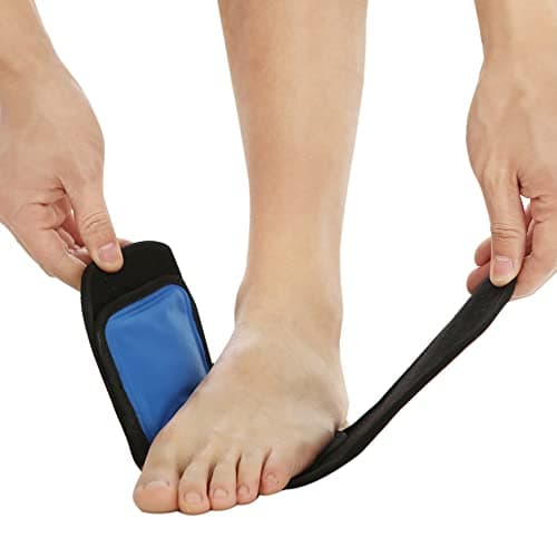 Image of Cold & Hot Therapy Wrap, Reusable Gel Pack for Pain Relief. Great for Sprains, Muscle Pain, Bruises, Injuries, Etc. (Foot, Arm, Elbow, Ankle).