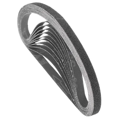 Image of Kozelo 10 Pack Sanding Belts 13mm x 533mm 80 Grit Silicon Carbide Abrasive Belt Sander Paper for Belt Sander Metal Grinding Wood Working Weld Rust Removal
