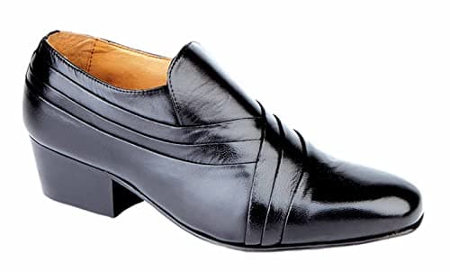 Image of Montecatini Mens Soft Black Leather Cuban Heel Pleated Vamp Shoes Sizes 6 to 12 (8)