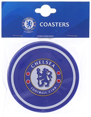Image of signs-unique Chelsea Football Club set of 2 rubber drinks mats/coasters (bb)